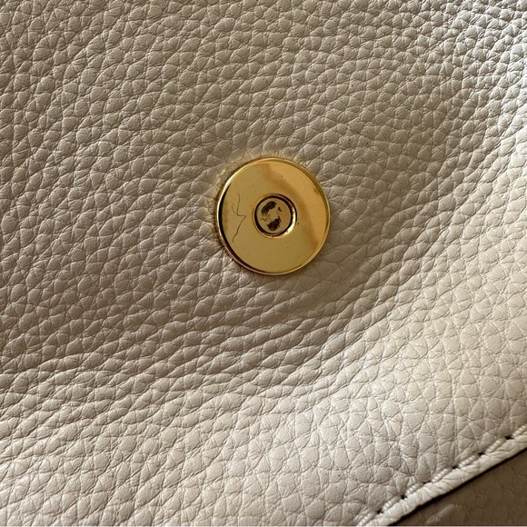 Michael Michael Kors White Pebbled Leather Shoulder Bag Purse - Picture 9 of 16